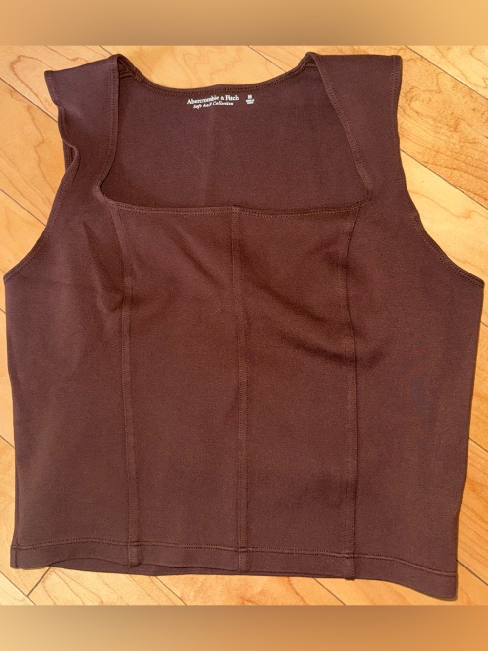 Abercrombie & Fitch Brown Girls' Square-Neck Tank Top